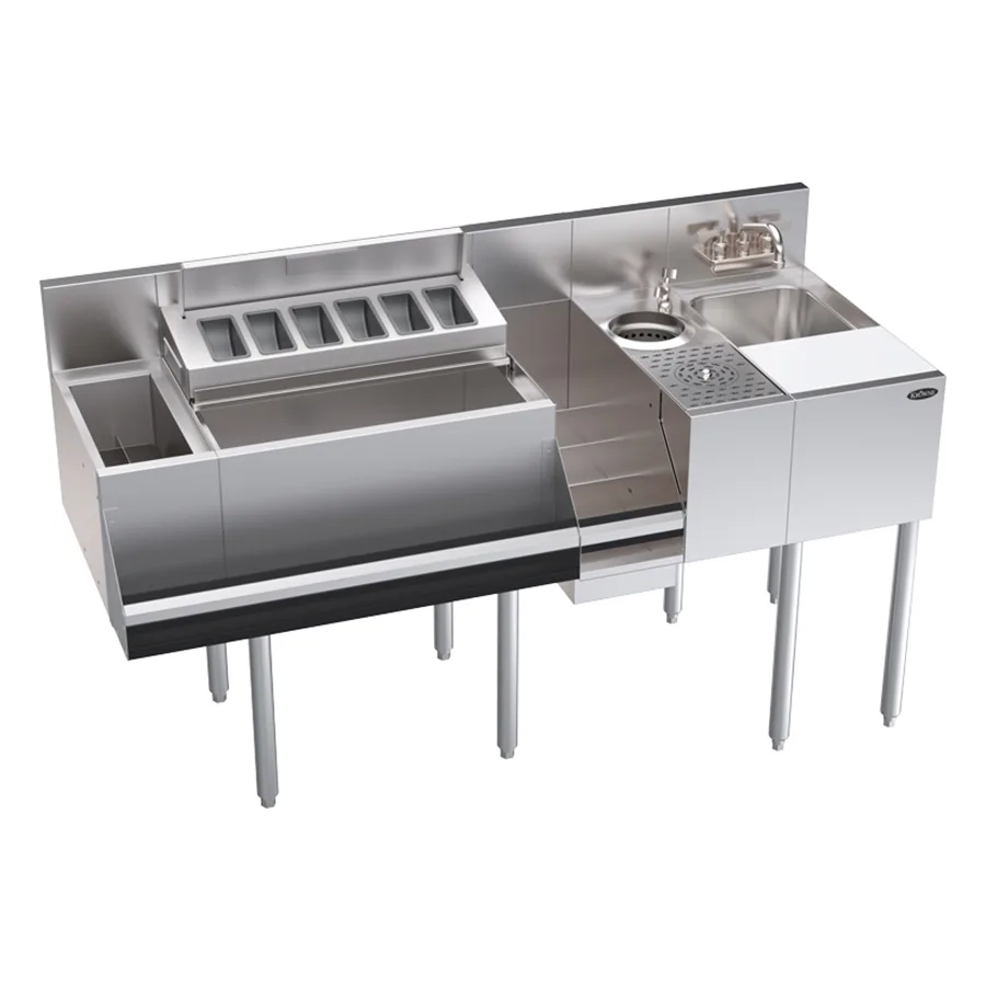 Krowne KR24-MX60 60" Blender Station Underbar Ice Bin/Cocktail Station, 92 lbs - Center