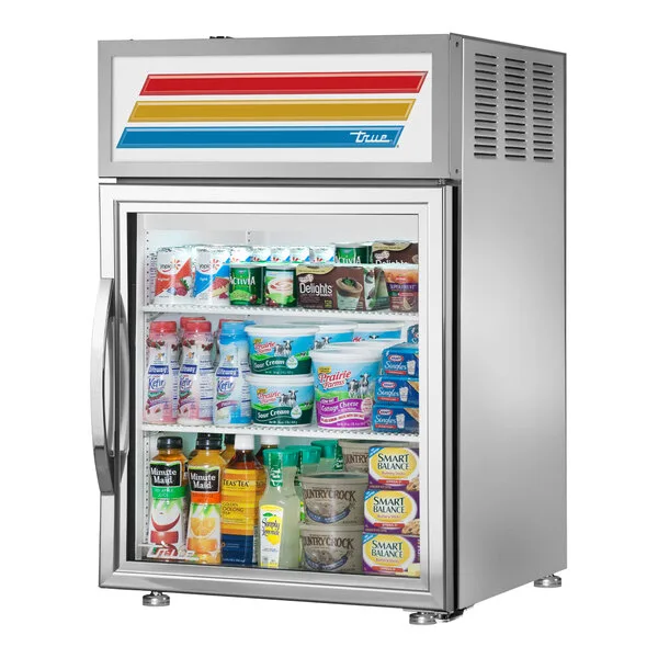 True GDM-05-S-HC~FGD01 24" Door Merchandiser, 5.2 cu ft, Stainless, 1/5 HP R290, ENERGY STAR®