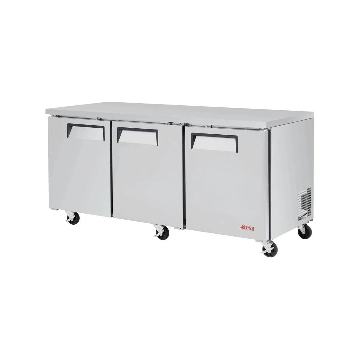 Turbo Air EUR-72-N-V 72" 3-Section Undercounter Refrigerator w/ 3 Doors, 18.8 cu. ft.