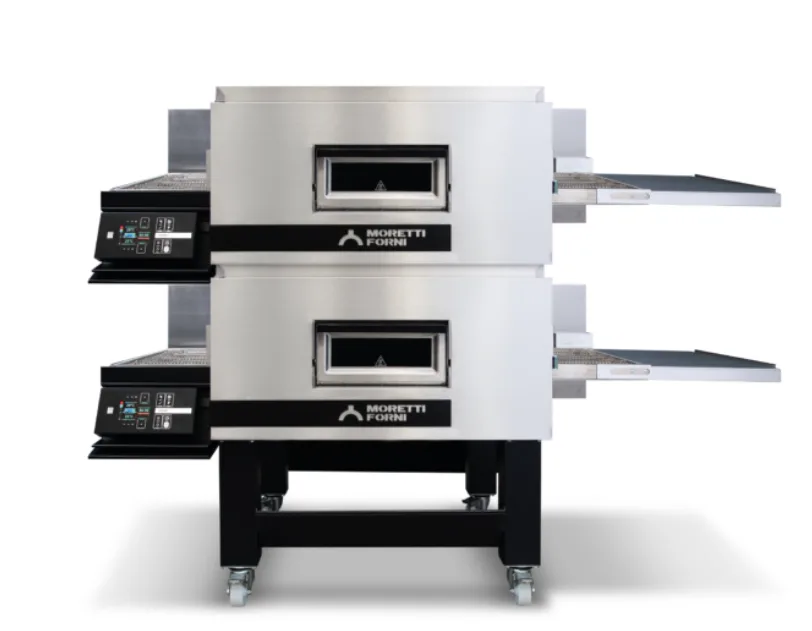Moretti Forni TT96E2 Double Deck Electric Conveyor Oven, Floor Model