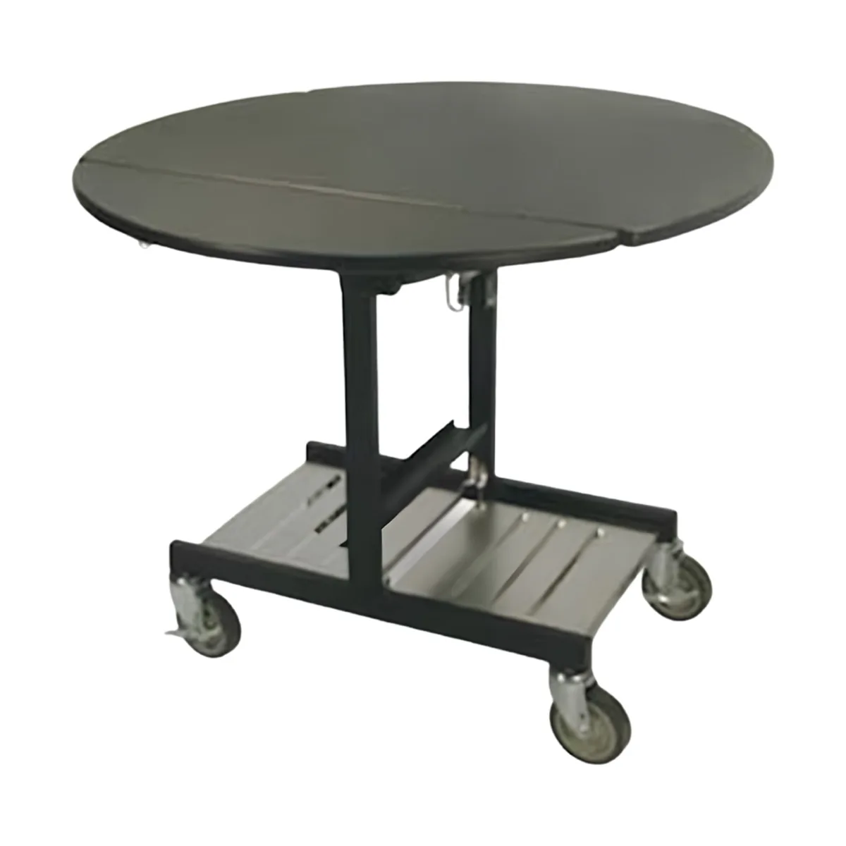 Lakeside 74405S Room Service Table, Oval, Tri-Fold, 43"W x 36"D x 31"H, 5" Casters (2 w/ Brakes)