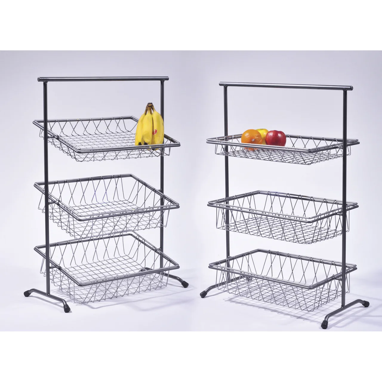 GET IR-902 Urban Renewal POP Pane Stand, 22.75" x 11" x 31.25" Rectangular, 3‑Tier Iron, Gray
