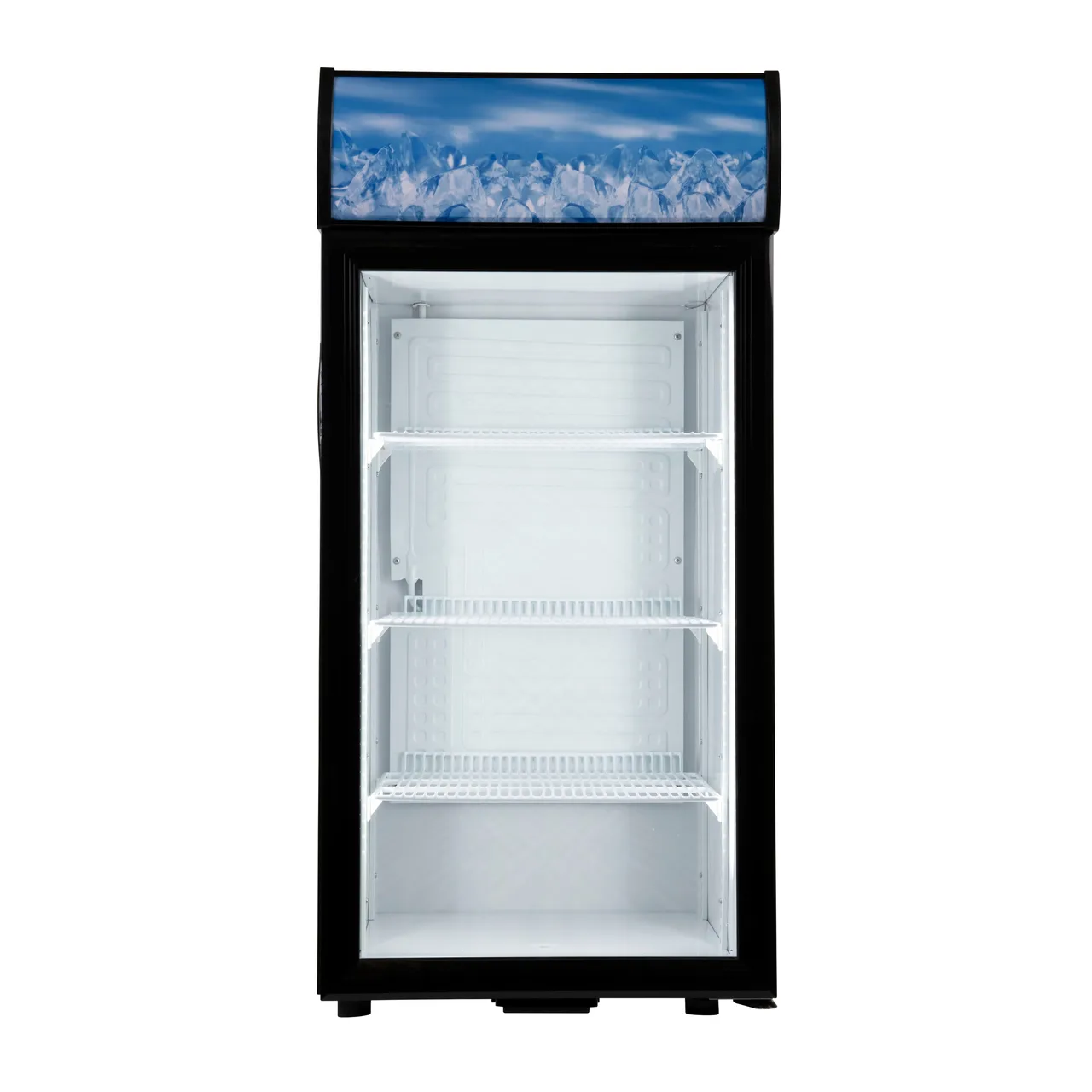 Adcraft CDRF-1D/4 19" Countertop Glass Door Refrigerator in Black, 4.2 cu. ft.