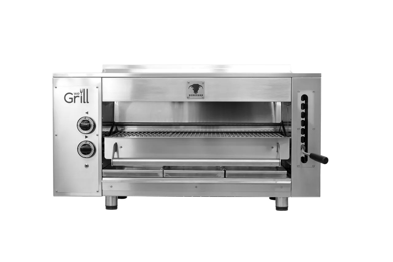 AMPTO HEREFORD-G Infrared Overfire Broiler, Single Deck Countertop, Gas