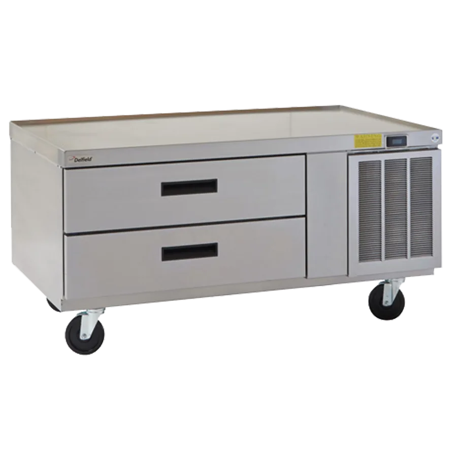 Delfield F2956P 56" 2 Drawers Refrigerated Low-Profile Equipment Stand, 1/5 HP, NSF Certified