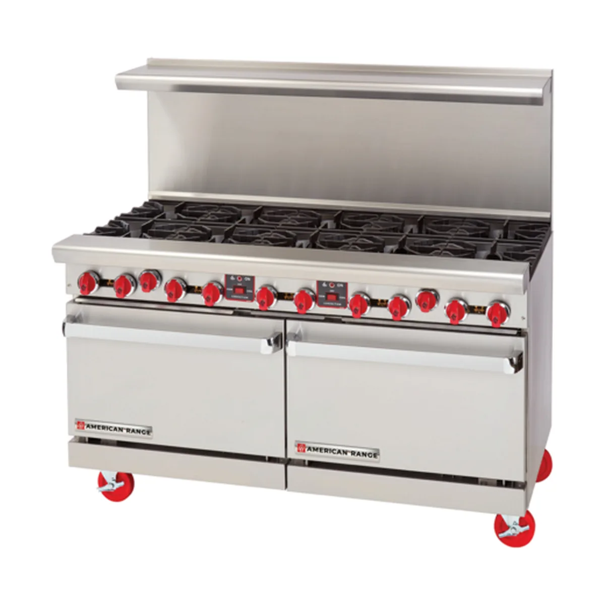 American Range AR-36G-4B-CC 60" Gas Restaurant Range w/ (4) Open Burners, (1) 36" Griddle, (2) Convection Ovens, 248.000 BTU