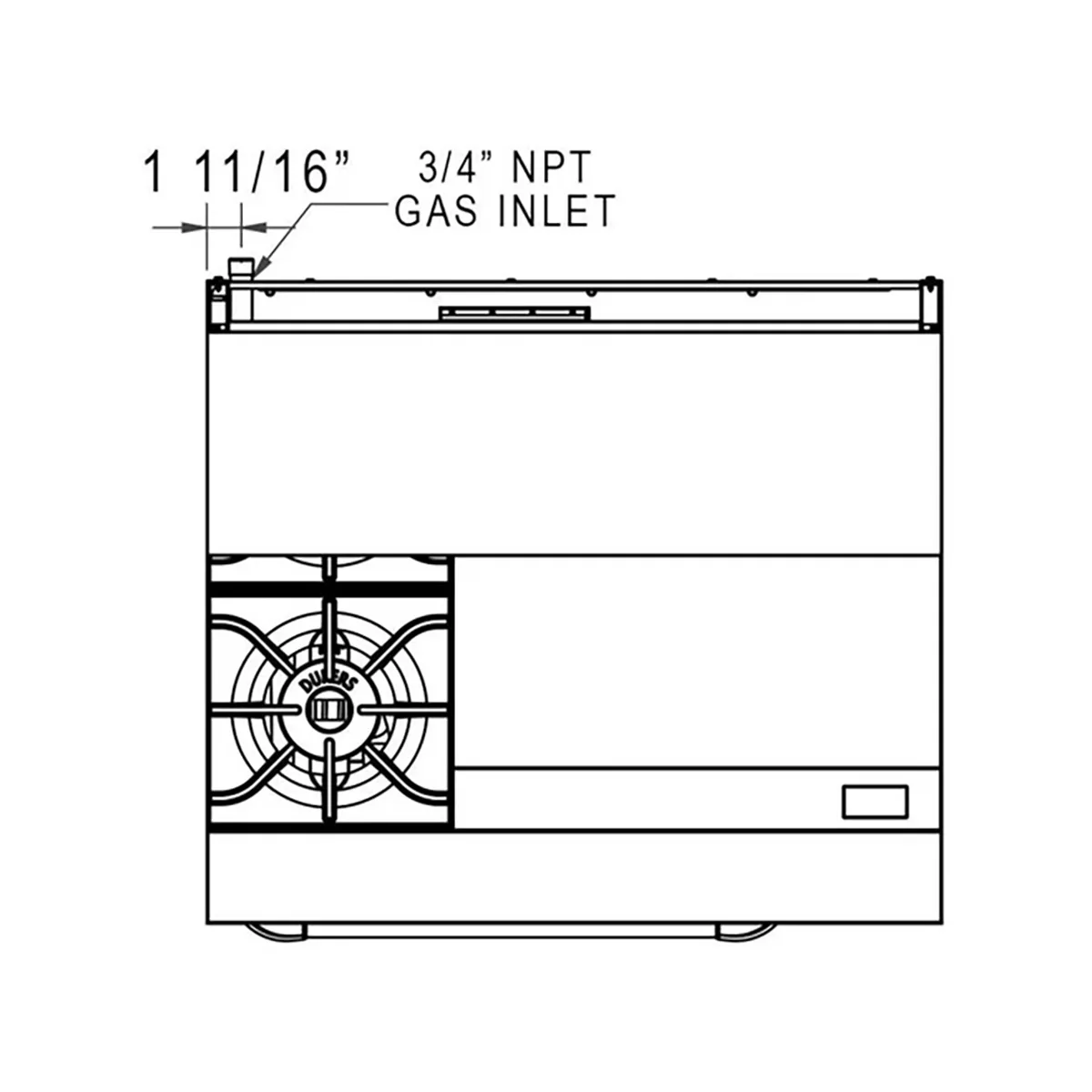 Dukers Appliance Co DCR36-2B24GM 36" Gas Restaurant Range w/ (2) Open Burners, 24" Griddle, (1) Standard Oven, 157.000 BTU 