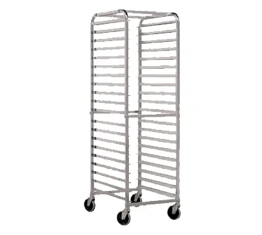 John Boos ABPR-1820-RKD 20 Pan Mobile End Load Bun / Sheet Pan Rack w/ 3" Bottom Load Slides