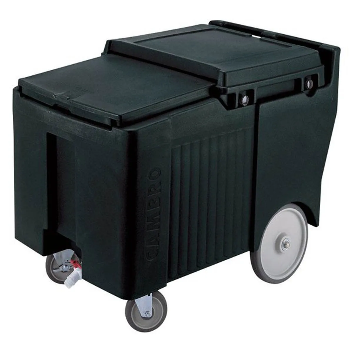 Cambro ICS175LB131 Plastic Mobile Ice Bin / Ice Caddy, 175 lb, Dark Brown