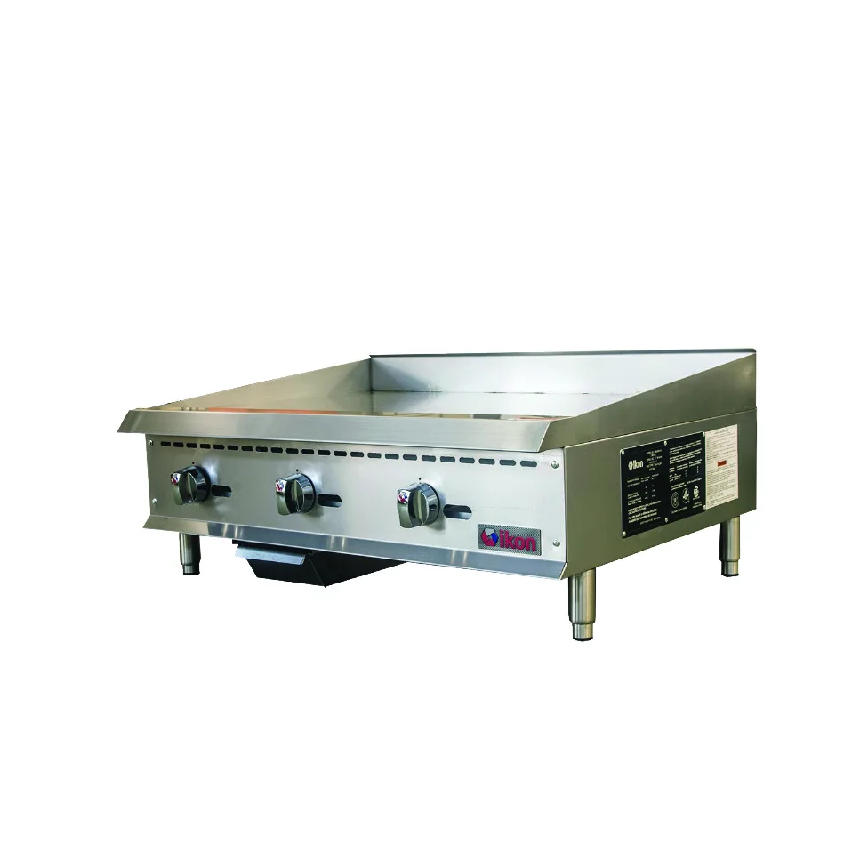 IKON IMG-36 36" Countertop Gas Griddle, Manual Control, 3/4" Steel Plate, 90.000 BTU