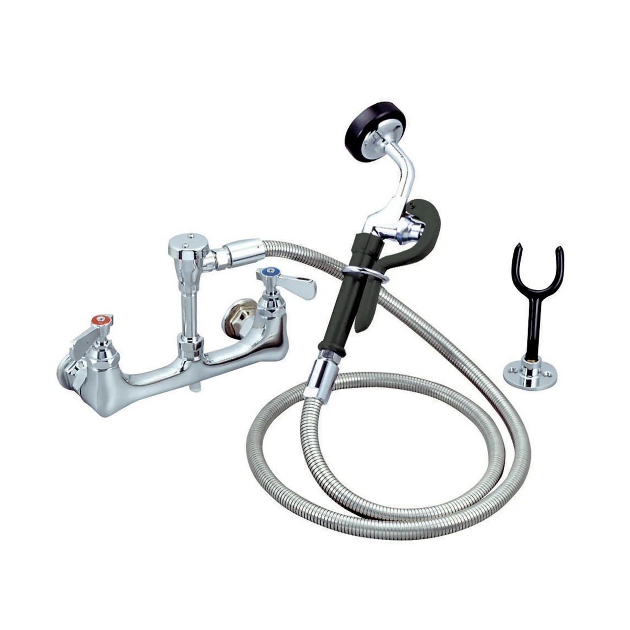 BK Resources BKF-8SMUS-G Optiflow™ Utility Spray Faucet, Splash-Mounted, 8" Oc