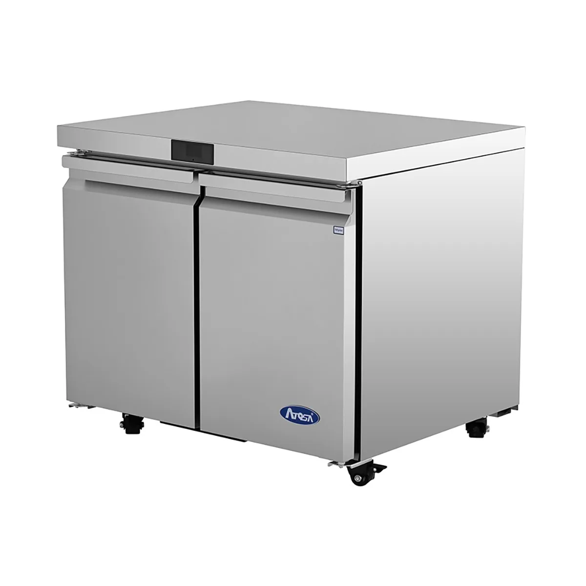 Atosa USA AUF36SD 36" Two Solid Door Undercounter Freezer, Stainless Steel, 8.6 cu. ft.