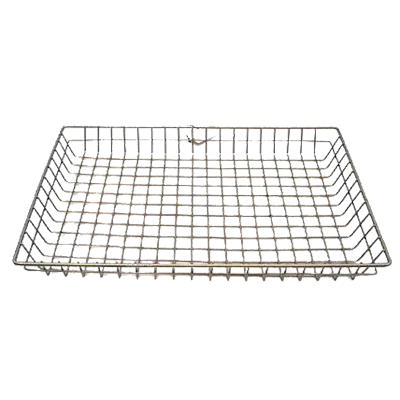 Omcan USA 80395 Donut Basket, Rectangular 12" x 18" x 2" Nickel‑Plated Steel Wire Display Basket
