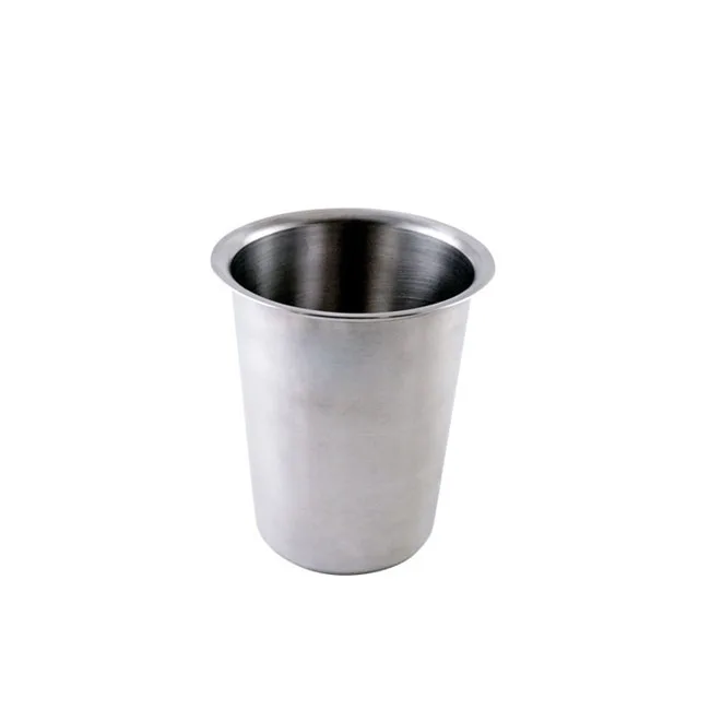 Omcan USA 80815 Stainless Steel Flatware Cylinder, Solid Utensil Holder, 12‑Piece Capacity