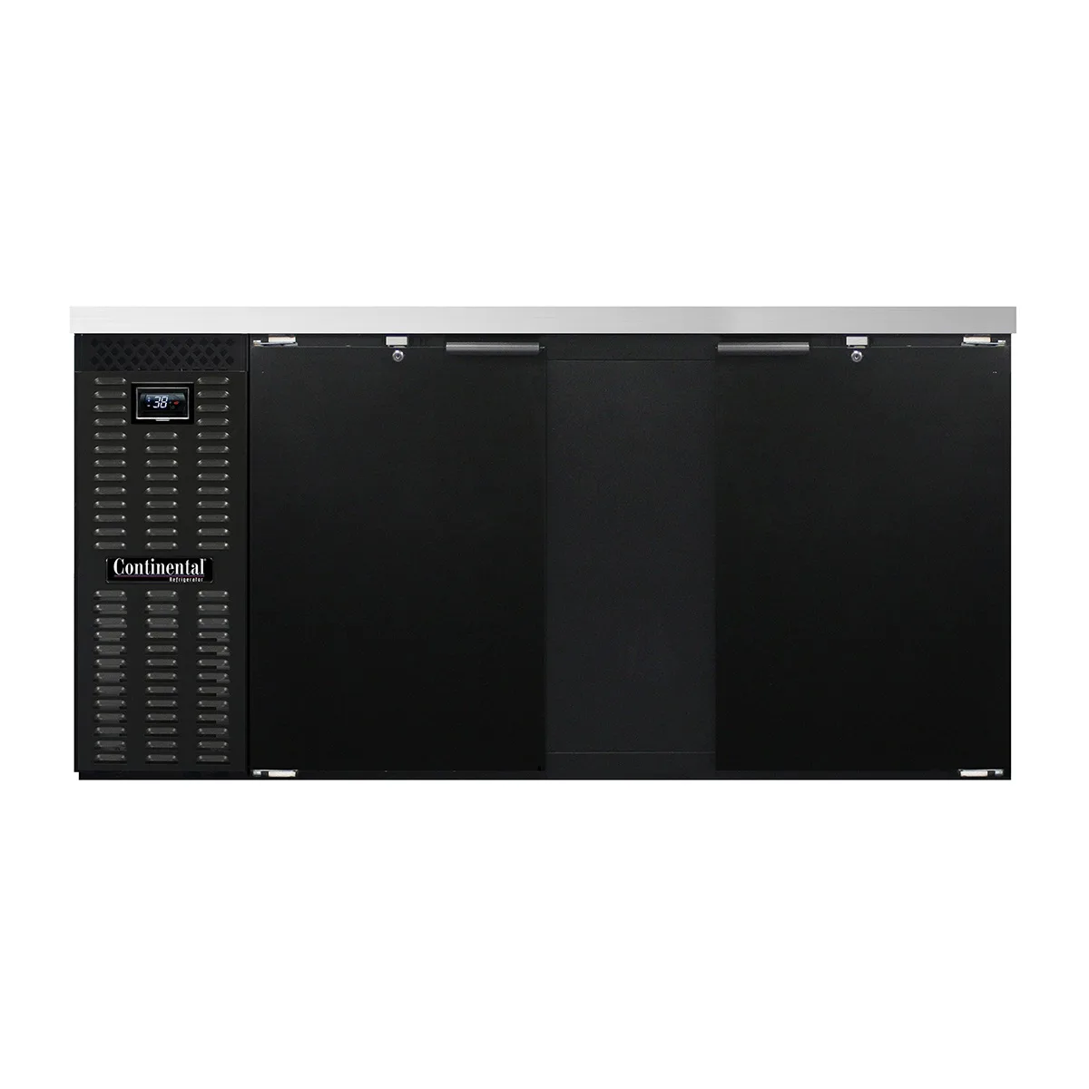 Continental Refrigerator BB69N Refrigerated Back Bar Cooler w/ 2 Solid Doors, 26 Cu Ft, 69" W