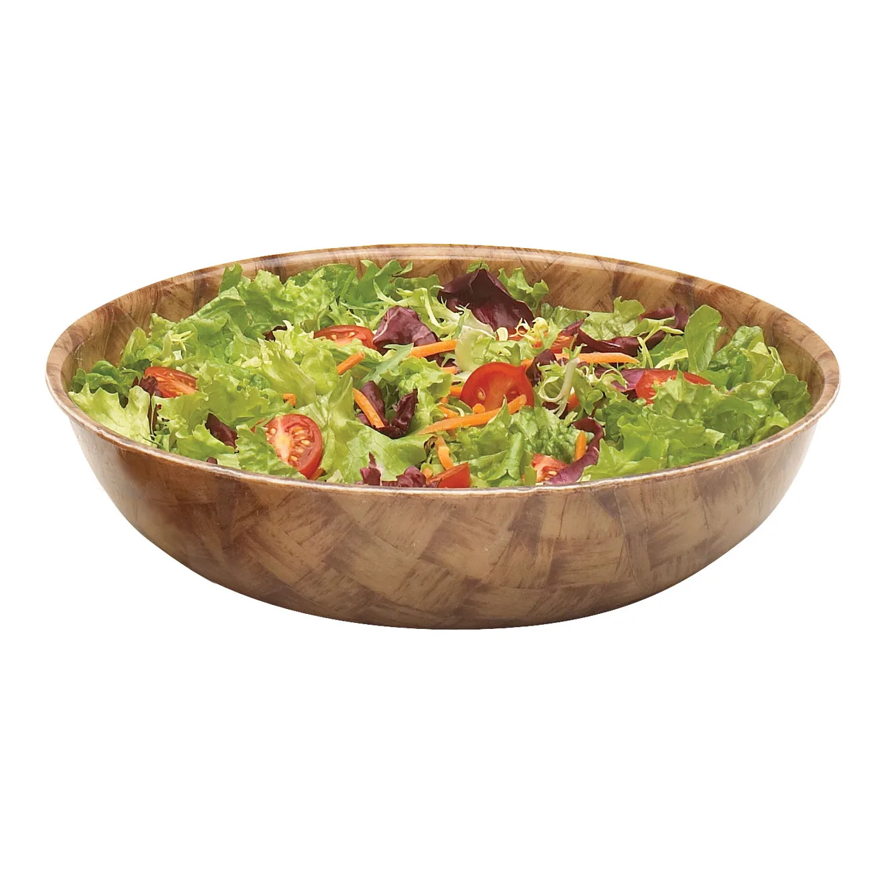 Cambro 8F301 Salad Bowl – 8" 31.2 Oz Woodgrain Fiberglass, Dishwasher Safe, Made in USA