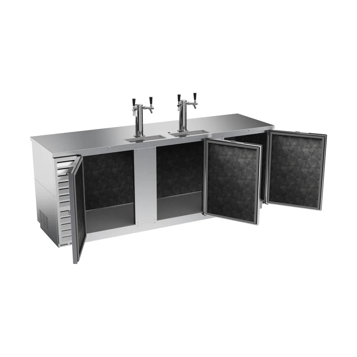 Beverage Air DD94HC-1-S 95" Draft Beer Cooler w/ 5 Kegs, 37.82 cu. ft., 2 Dual-Tap Towers