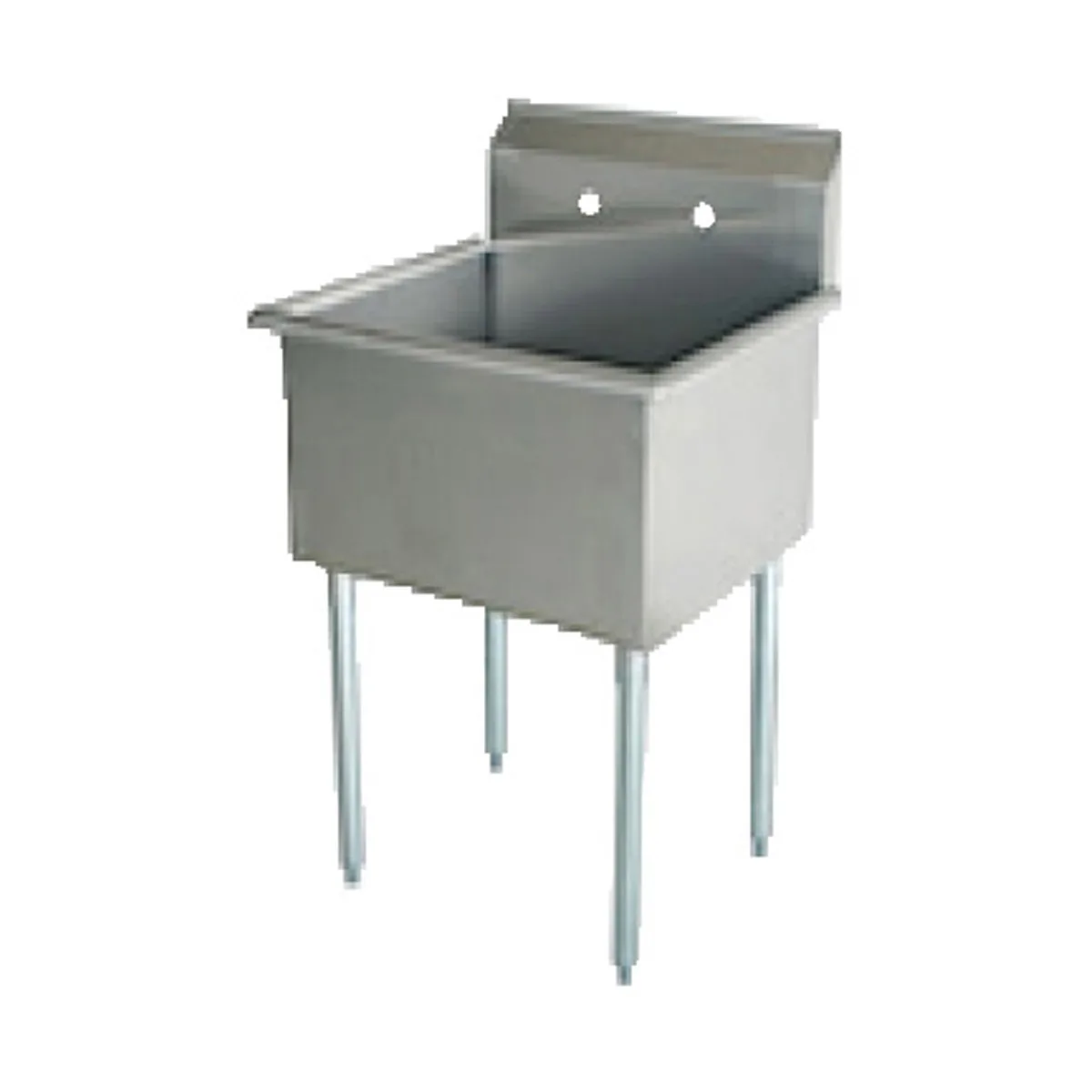 Serv-Ware BS1-3624 39" One Compartment Sink, 36"W x 24"L Bowl Without Drainboards/18 Gauge