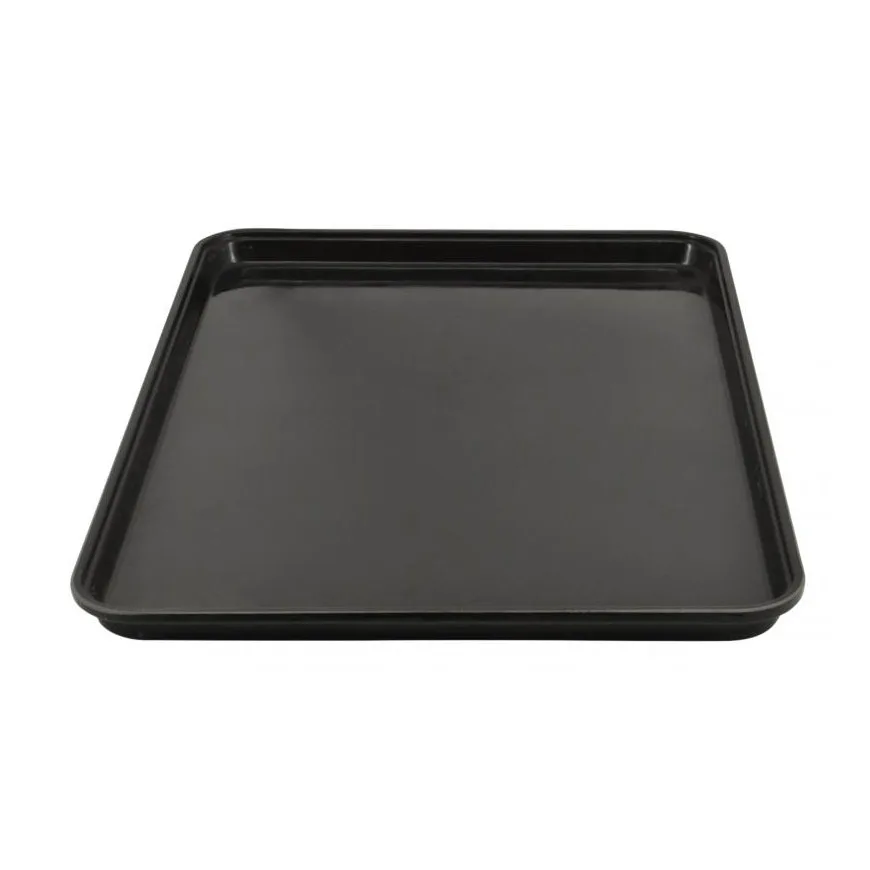 Omcan USA 43566 Market Tray – Square Bakery Display, 26" W x 18" D x 3/4" H, Black Fiberglass, NSF