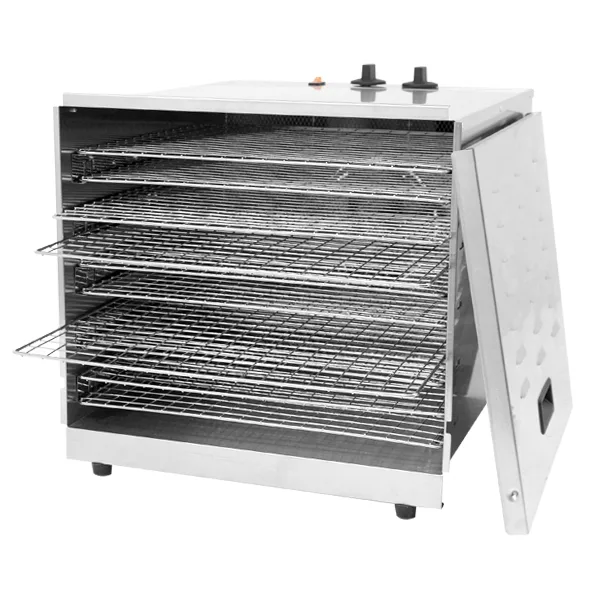 Omcan USA 43222 Single Zone Food Dehydrator, 10 Removable Racks, 16x14.3 Shelf, Stainless Steel, 1000W, 120V
