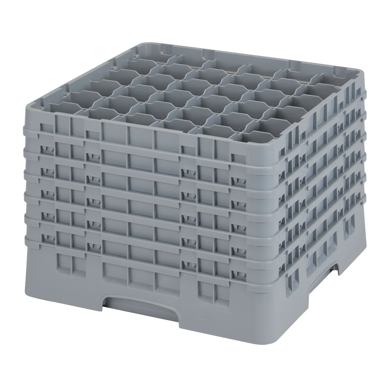 Cambro 36S1214151 Camrack Glass Rack, Soft Gray, Full Size, 36 Compartments, 2-7/8" Max Dia, 12-5/8" Max Height