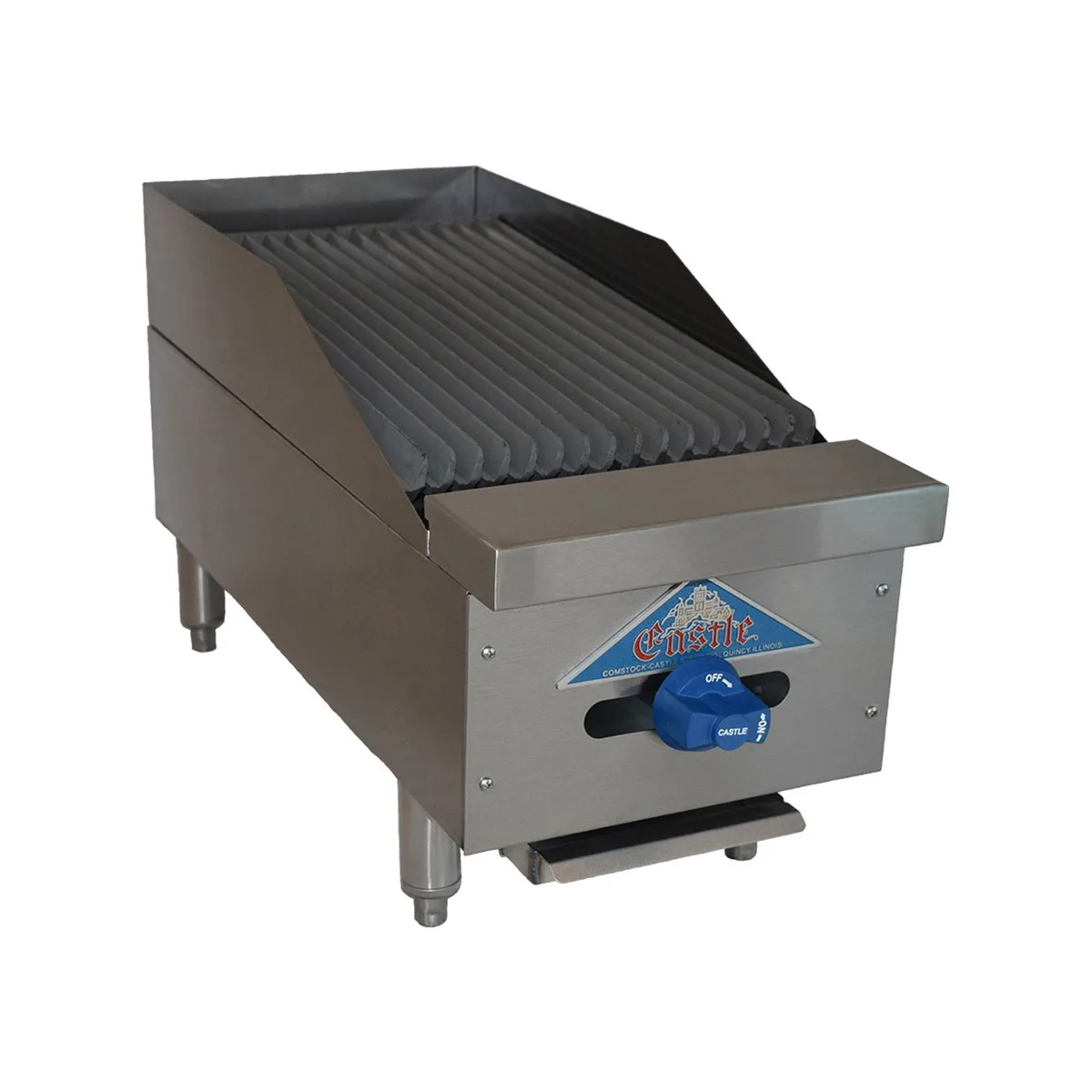 Comstock-Castle FHP12-1LB 12" Countertop Gas Lava Rock Charbroiler w/ (1) Burner, 25.000 BTU