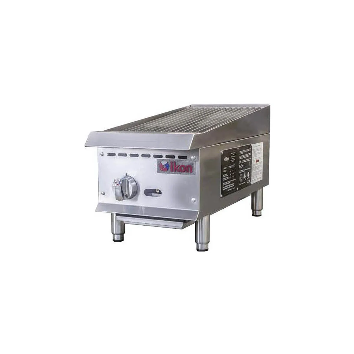IKON IRB-12 12" Countertop Gas Radiant Charbroiler w/ (1) Burner, 35.000 BTU