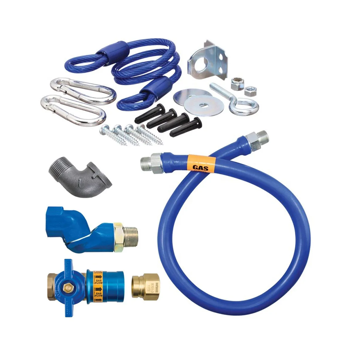 Dormont 1675KITCFS24 Deluxe Safety Quik 24" Gas Connector Kit w/ Swivel MAX, Elbow, Restraining Cable 