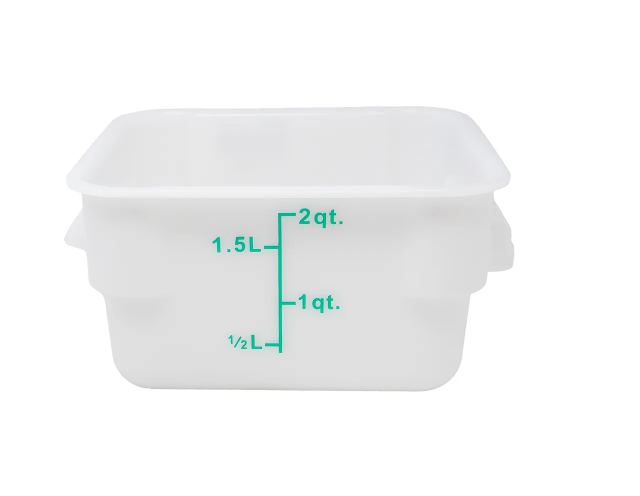 Omcan USA 80239 Storage Container – 2 Qt Square White Polypropylene, Container Only, NSF Approved