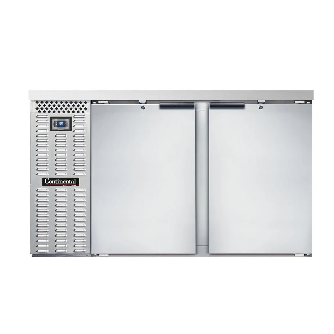 Continental Refrigerator BB59SNSS Refrigerated Back Bar Cooler w/ 2 Solid Doors, 15 Cu Ft, 59"