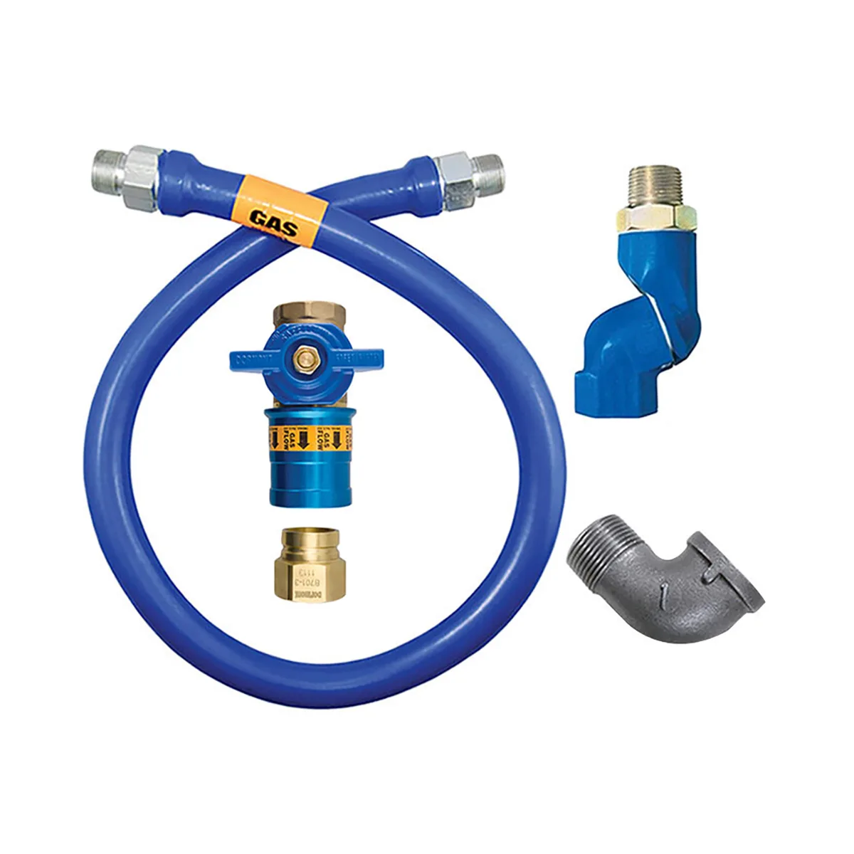 Dormont 1675BPCFS60 Safety Quik 60" Gas Connector Kit w/ Swivel MAX, Elbow, 3/4" Diameter