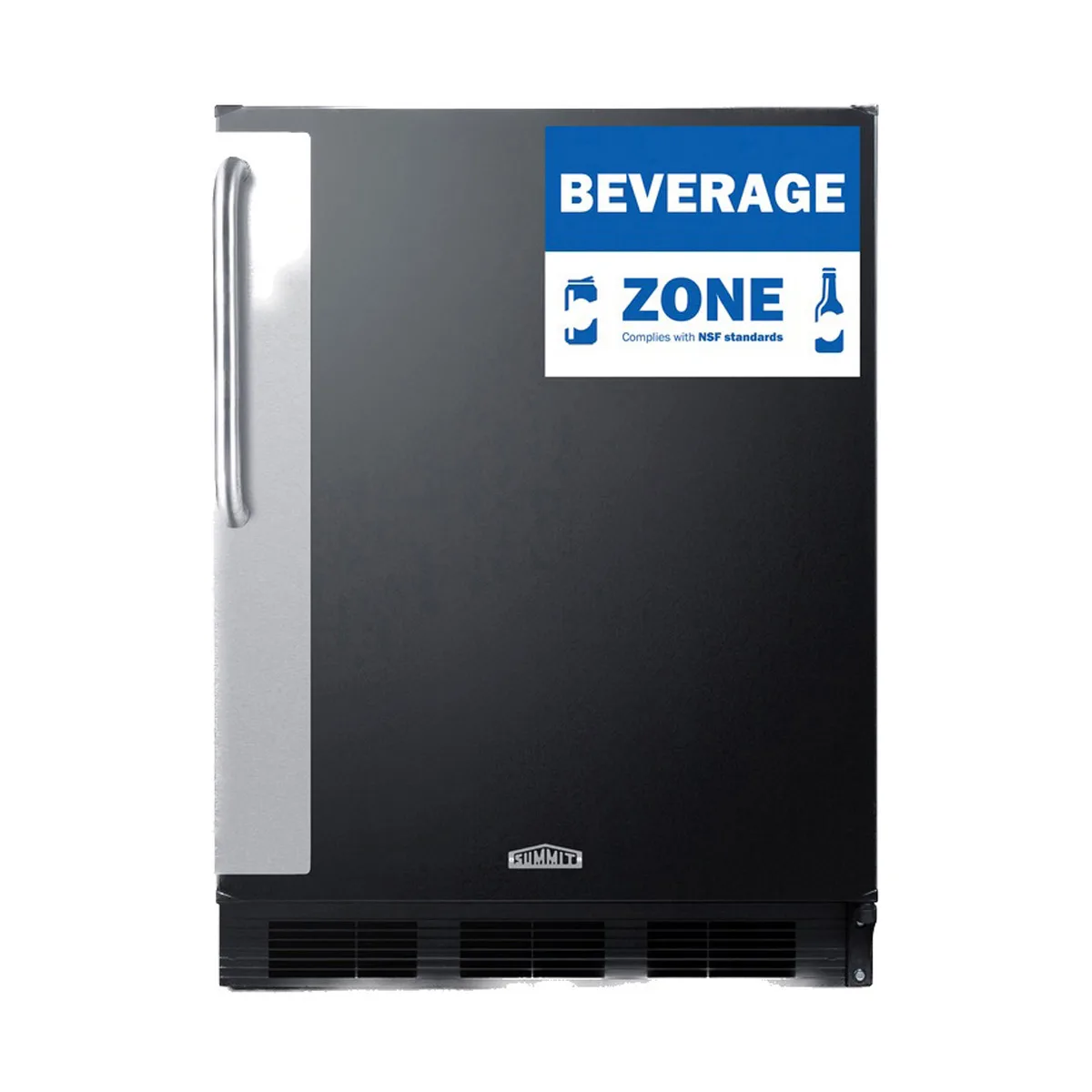 Summit FF6BK7BZADA 24" Reach-In Refrigerator in Black, Right Hinged Door, ADA Compliant, 5.5 cu. ft.