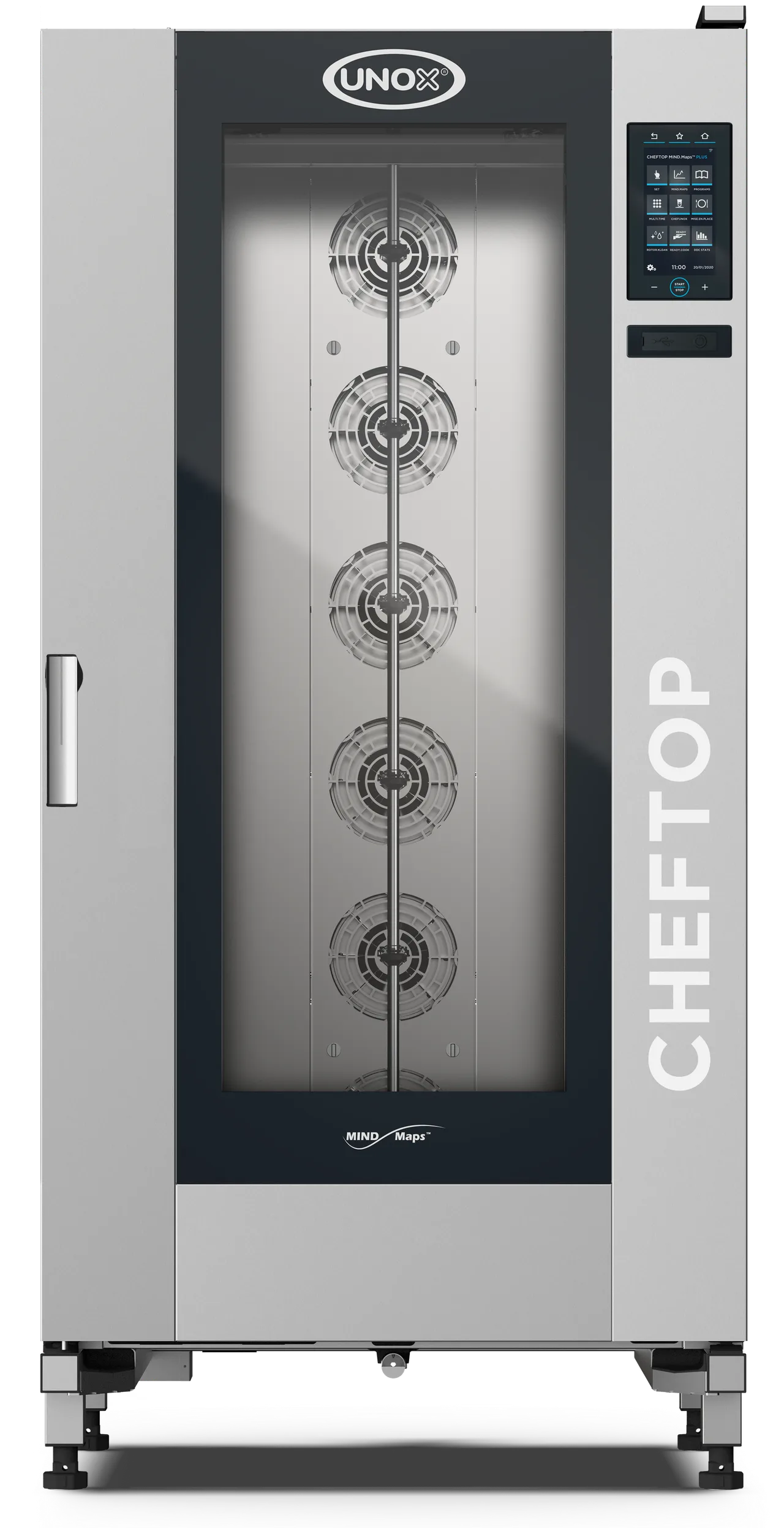 UNOX XAVL-2021-NPLS Full Size 20 Pan Gas Combi Oven w/ Programmable Controls, 307.093 BTU