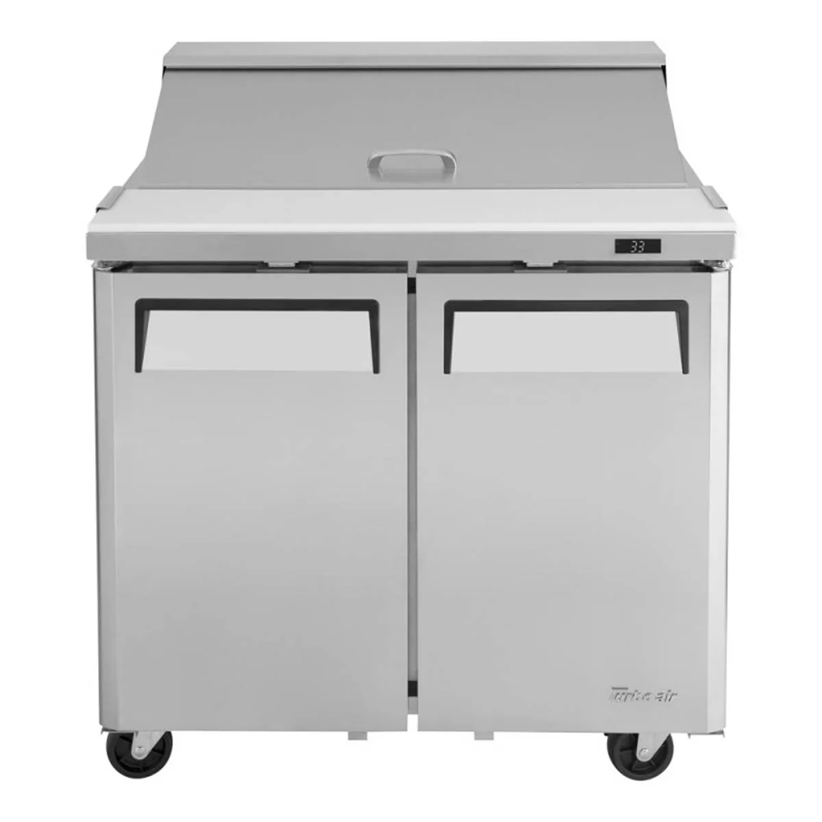 Turbo Air MST-36-N6 36" Two Section Sandwich / Salad Prep Table w/ 2 Doors, 10 Pans