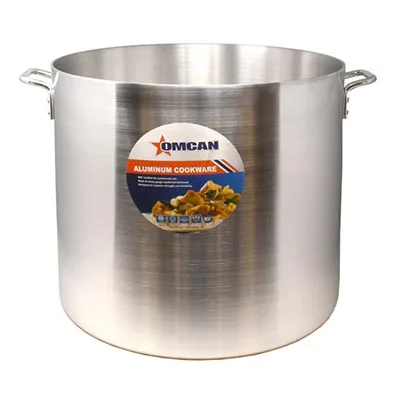 Omcan USA 43374 Stock Pot - 80 Qt, 19-3/4" Dia × 17" H, Dual Handles, Aluminum, NSF