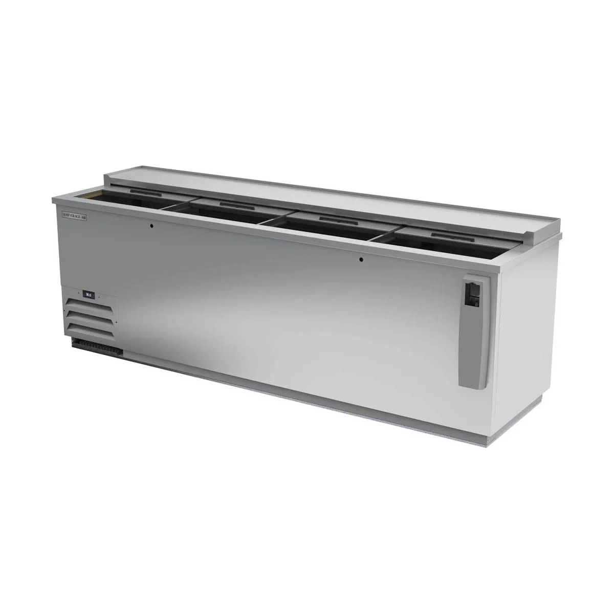 Beverage Air DW94HC-S-29 95" Deep Well Bottle Cooler w/ 4 Sliding Lids, 6 Dividers, 28.63 cu. ft.