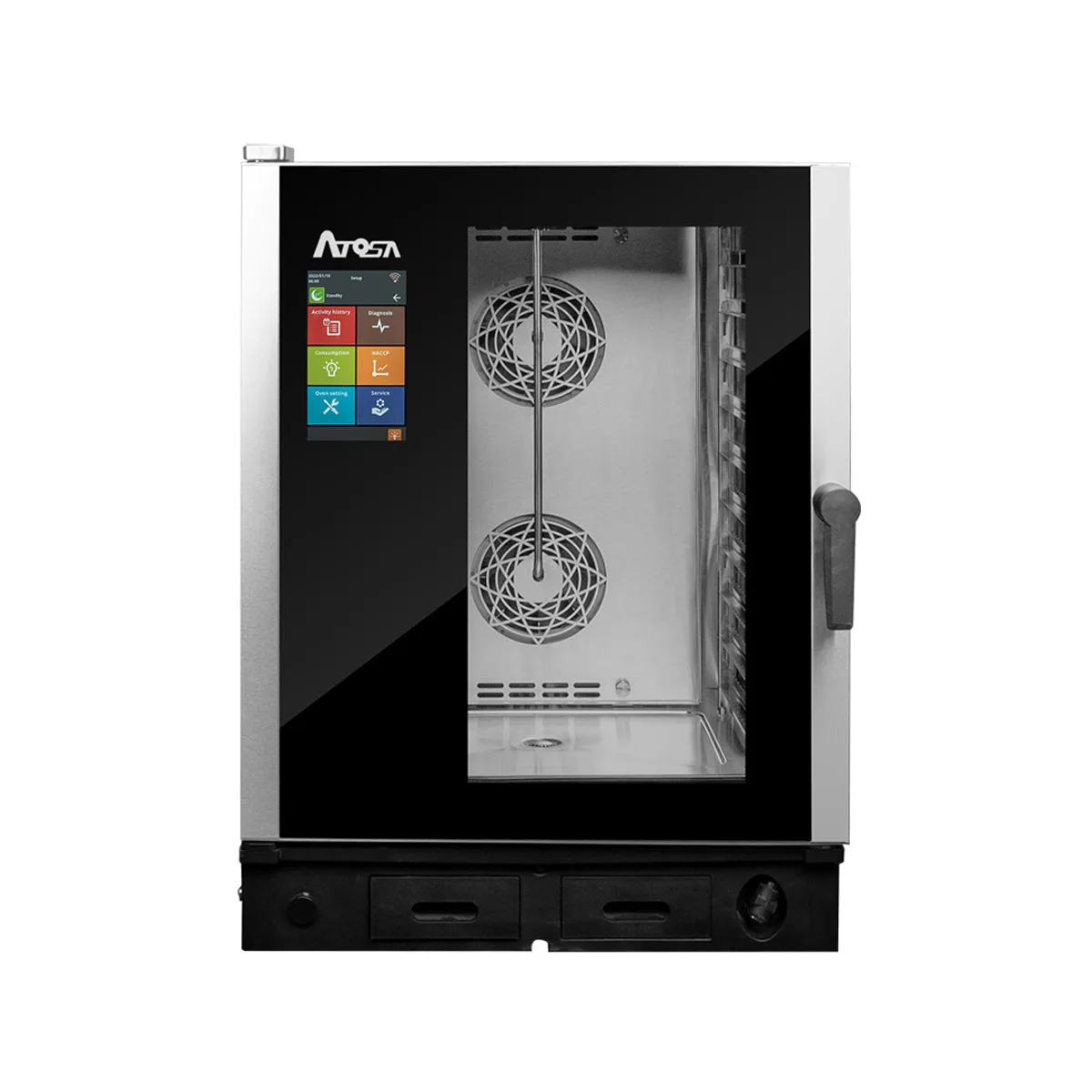 Atosa USA AEC-1011 E Half Size 10 Pan Electric Combi Oven w/ Smart Touch Control, Boilerless, 208/240V