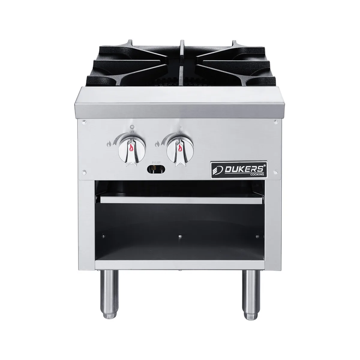 Dukers Appliance Co DCSPA1 18" (1) Cast Iron 3-Ring Burner Gas Stock Pot Range, 80.000 BTU