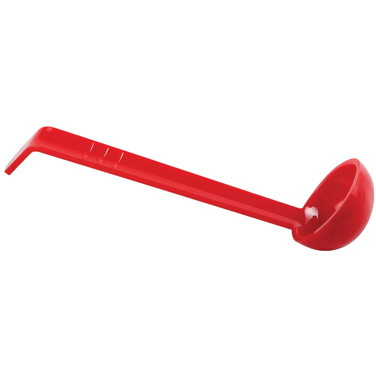 Omcan USA 80217 Red Polycarbonate Ladle, 13" Length, 1/2‑1½ oz, One‑Piece Plastic Utensil