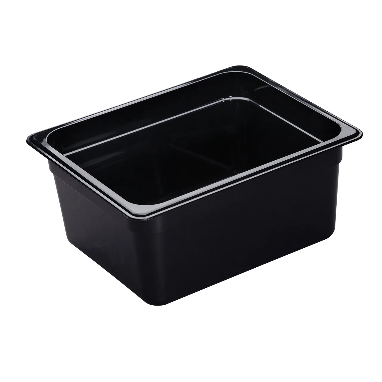 Cambro 26HP110 H‑Pan Pan, 1/2 Size, 6" Deep, Black Plastic, NSF, -40°F to 375°F