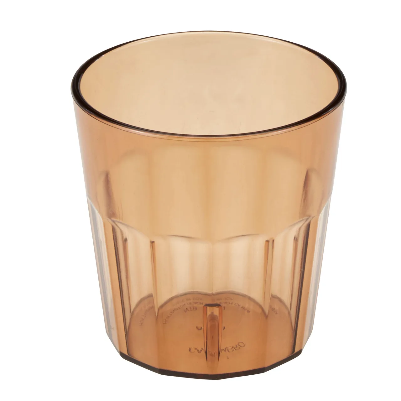 Cambro NT9153 Newport Tumbler – 9.3 oz Amber Fluted SAN, 3‑1/4″ Diameter, Dishwasher Safe, USA