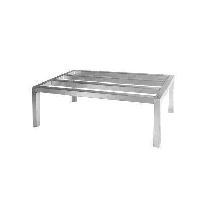 CAC China ALDR-2048 Vented Dunnage Rack, 48"L x 20"W x 12"H, 1800 lbs, Heavy Duty Aluminum, NSF, Welded