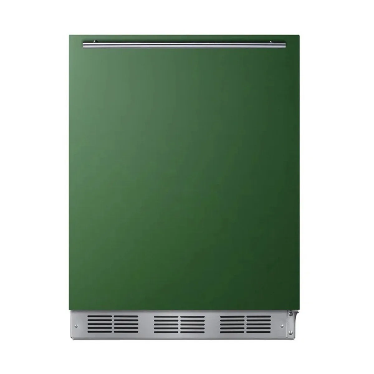Summit BRF611WHG 23" Undercounter Freezer in White, w/ Emerald Green Door, 5.1 cu. ft.