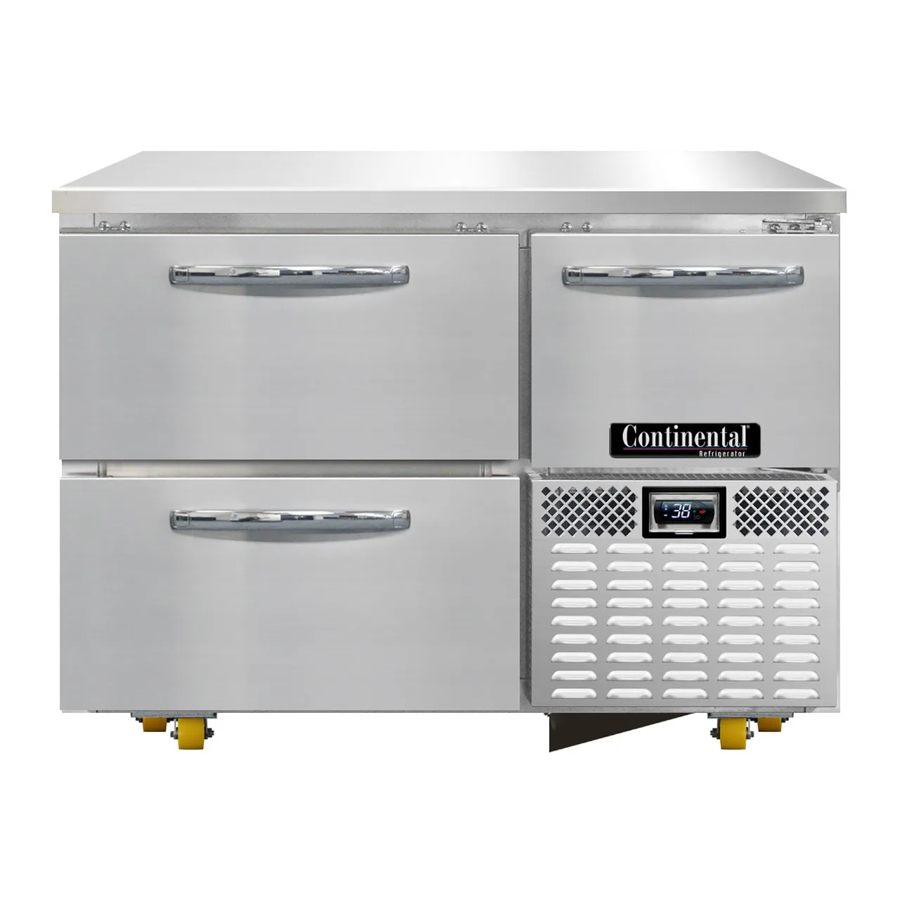 Continental Refrigerator RA43N-U-D 43" Undercounter Refrigerator w/ 2 Drwers & 1 Half Door