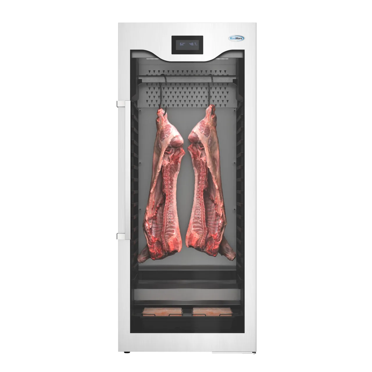 Koolmore KM-AGER17 27" Merchandiser Refrigerator, 17 cu ft., 27.60"W x 31.90"D x 65.30"H, Silver