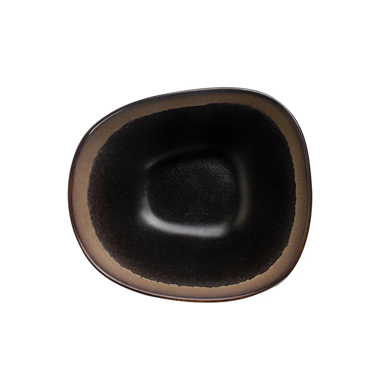 CAC China VEN-B8 Venus Soup/Salad Bowl, 46 oz (7"), Midnight Black/Desert Beige, Dozen