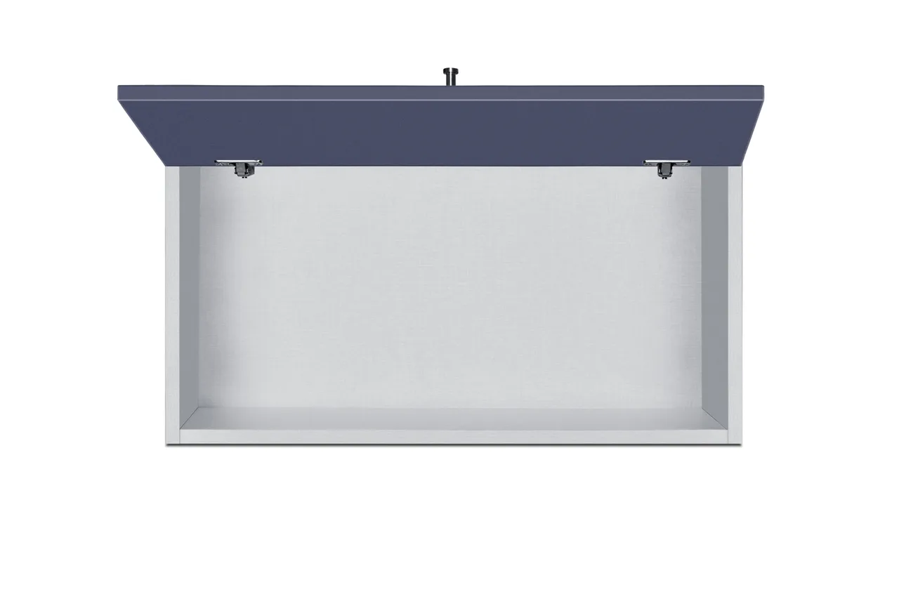 Summit CABMN2018 20 Inch Wall-Mounted Cabinet, Midnight Navy Finish, Hinged Door, 18 Inch Height, Concealed European Hinging