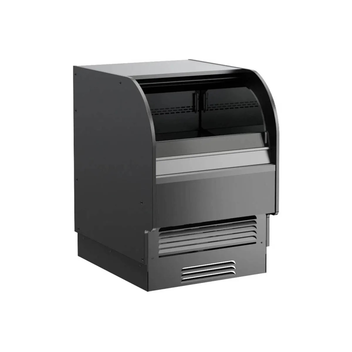 Structural Concepts CO2739R 27" Horizontal Self-Service Open Air Merchandiser in Black, Self-Contained