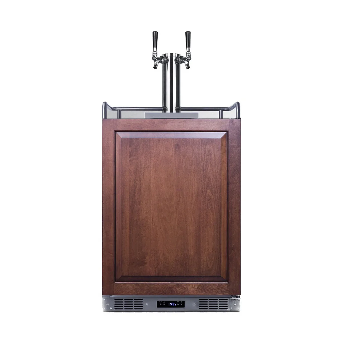 Summit SBC682PNRWKDTWIN 24" Black 5.6 cu ft Wine Kegerator, 2‑Tap Twin Kit, R600a, 115V ETL