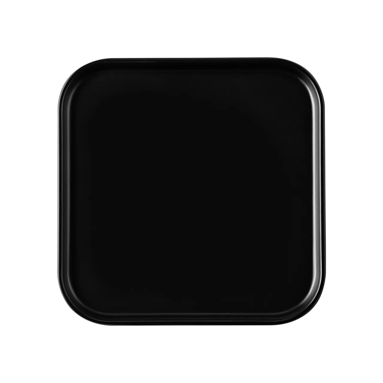 CACChina XHDS-SQ8-K Hudson Plate, 8-1/8" x 8-1/8" x 7/8", Matte Black, Narrow Rim, China - Dozen
